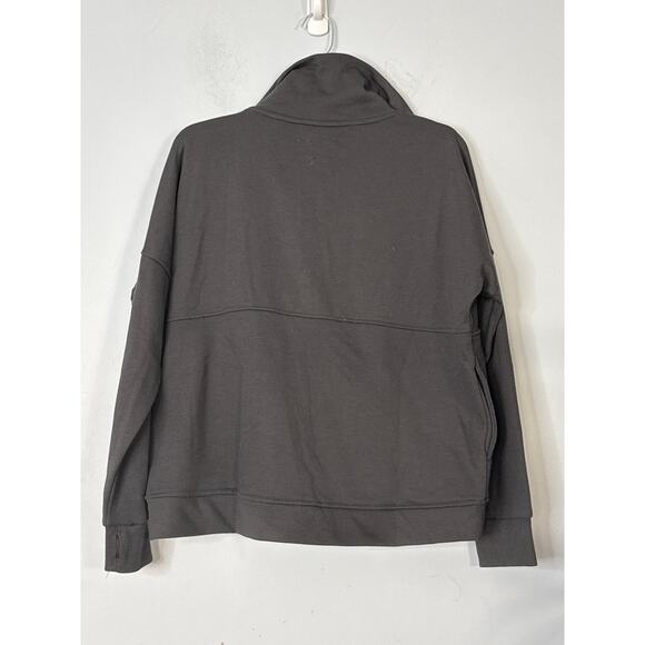 Wilo The Label Gray Oversized half Zip Front Sweatshirt Small Cotton Blend - Picture 3 of 6